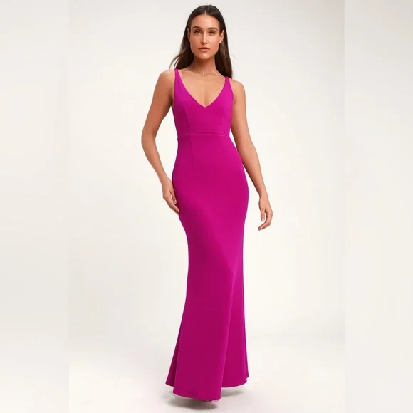 Lulus | Dresses | Lulus Melora Magenta Sleeveless Maxi Dress Size M Never  Worn | Poshmark